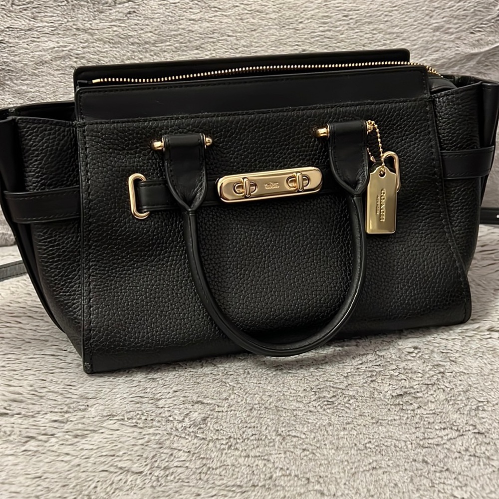 *SOLD* Coach Black Leather Shoulder Bag